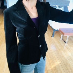 Casual Corner black velvet blazer